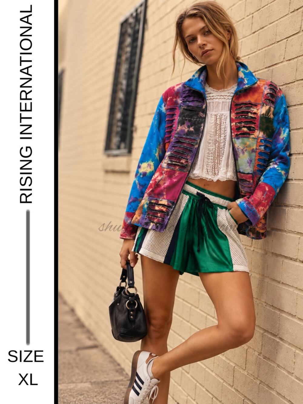 MSRP: $69 ✨ Rising International Handmade Patchwork Tie-Dye Hoodie – Size S- XL✨